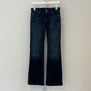 7 FOR ALL MANKIND BLUE CRYSTAL WIDE LEG JEANS SIZE 26